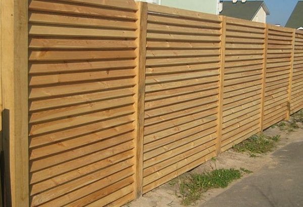 Деревянный забор “Жалюзи-0”  1.7х2.0